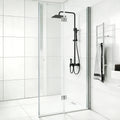 Bi-Fold Semi-Frameless Shower Door with 5/16" Laminated Tempered Glass