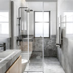Bi-Fold Semi-Frameless Shower Door with 5/16" Laminated Tempered Glass