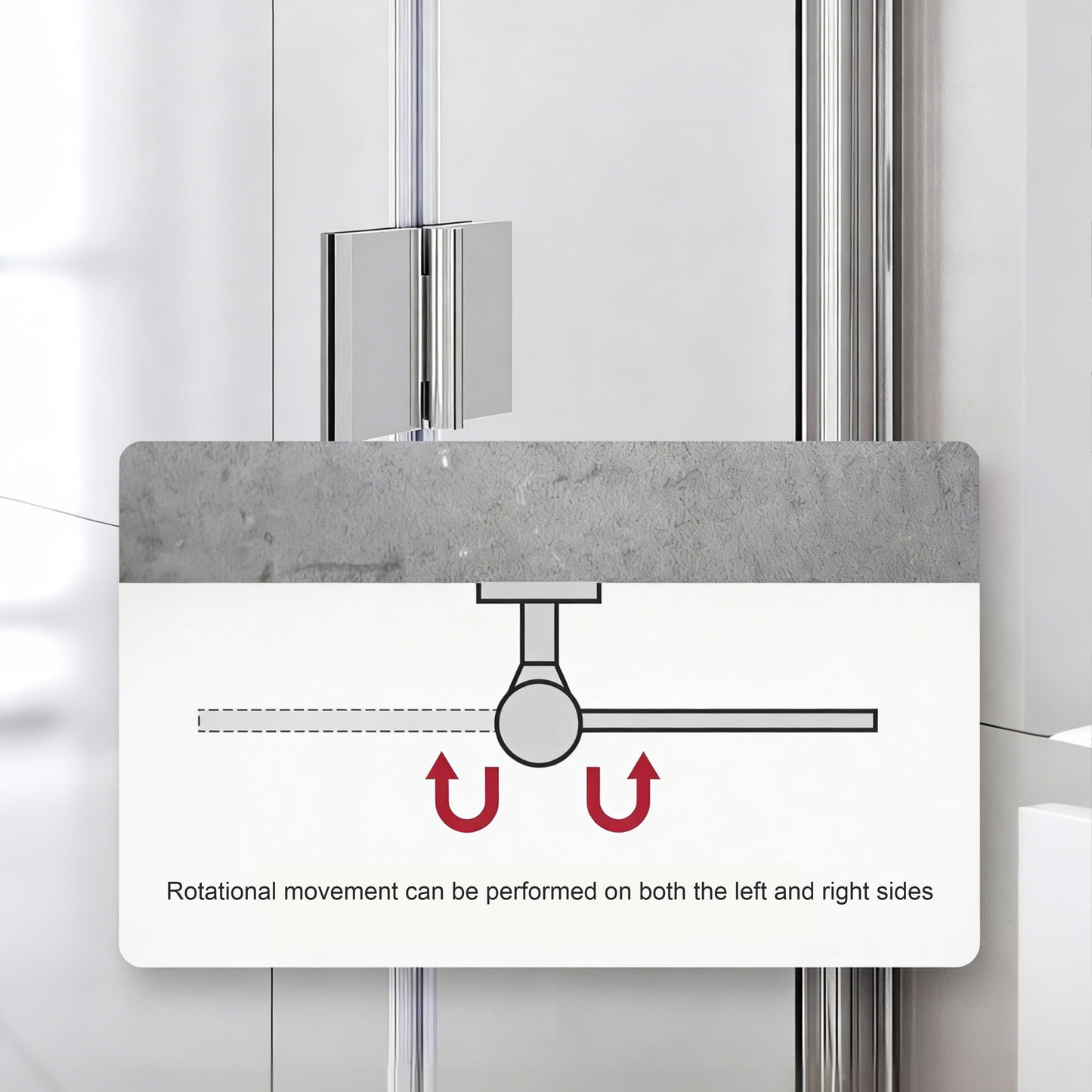 Tri-Fold Semi-Frameless Shower Door with 5/16" Laminated Tempered Glass