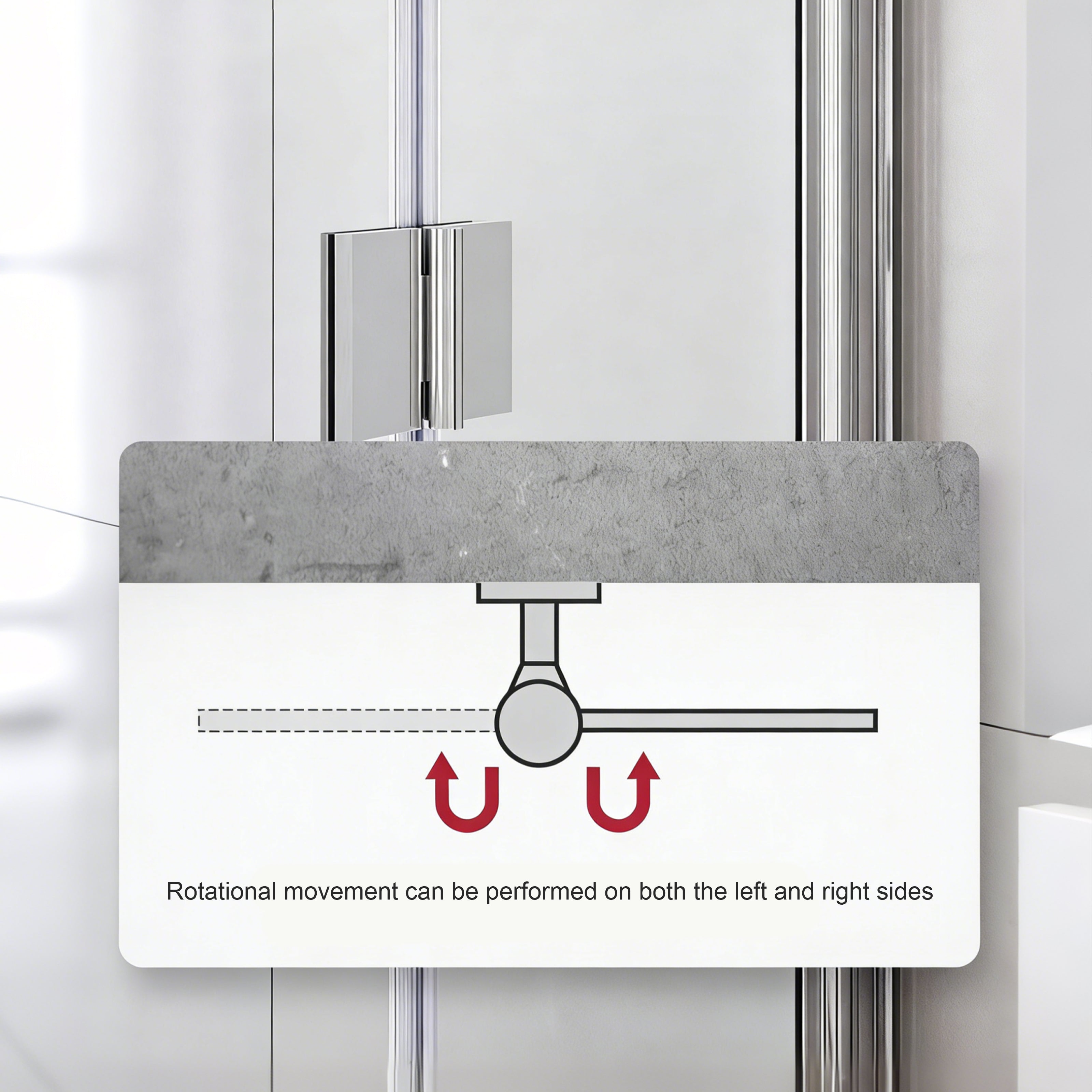 Tri-Fold Semi-Frameless Shower Door with 5/16" Laminated Tempered Glass