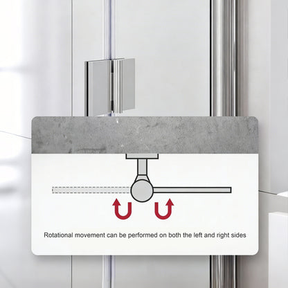 Tri-Fold Semi-Frameless Shower Door with 5/16" Laminated Tempered Glass