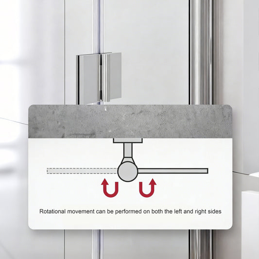 Tri-Fold Semi-Frameless Shower Door with 5/16" Laminated Tempered Glass