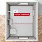 Tri-Fold Semi-Frameless Shower Door with 5/16" Laminated Tempered Glass