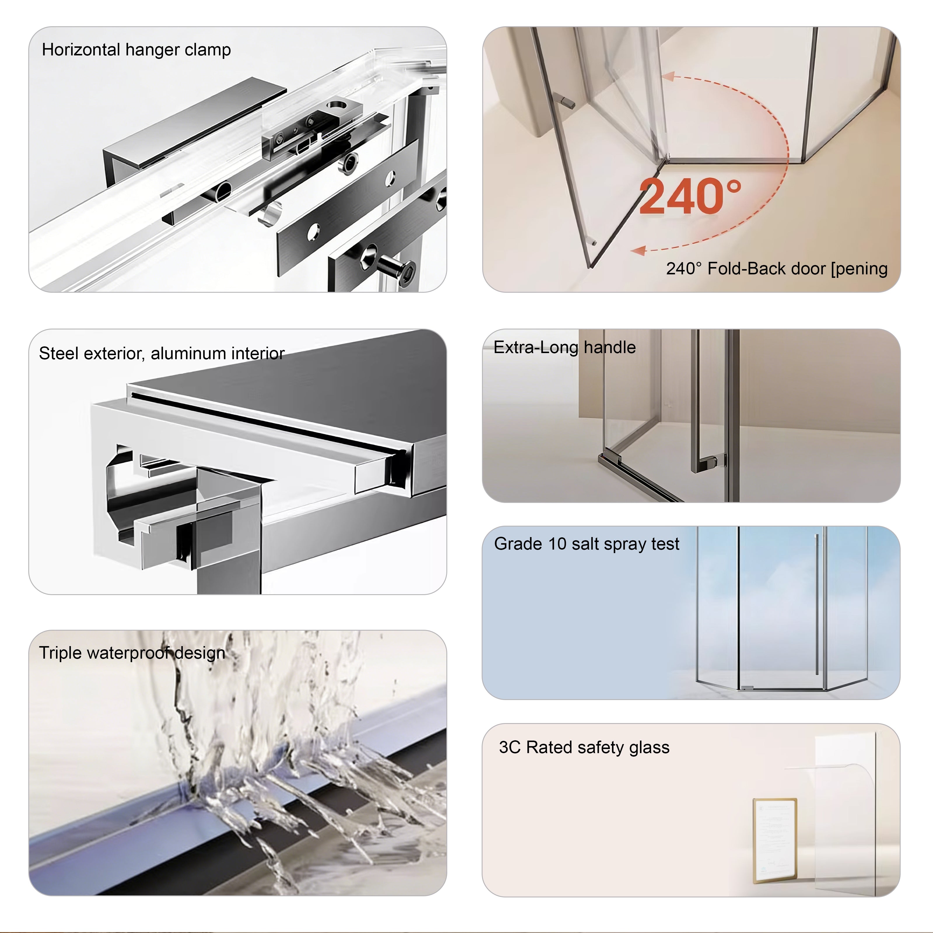Neo-Angle Pivot Framed Corner Shower Enclosure with 5/16" Laminated Tempered Glass