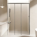 3-Panel Sliding Recessed Semi-Frameless Shower Door with 5/16" Laminated Tempered Glass