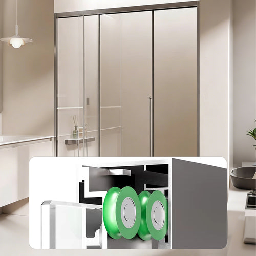 3-Panel Sliding Recessed Semi-Frameless Shower Door with 5/16" Laminated Tempered Glass