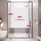 3-Panel Sliding Semi-Frameless Shower Door with 5/16" Laminated Tempered Glass