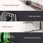 3-Panel Sliding Semi-Frameless Shower Door with 5/16" Laminated Tempered Glass