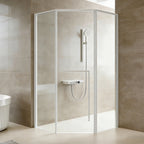 Neo-Angle Sliding Recessed Framed Corner Shower Enclosure with 5/16" Laminated Tempered Glass