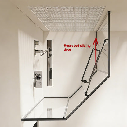 Neo-Angle Sliding Framed Corner Shower Enclosure with 5/16" Laminated Tempered Glass