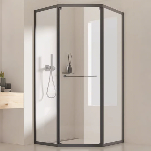 Neo-Angle Sliding Framed Corner Shower Enclosure with 5/16" Laminated Tempered Glass