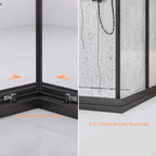 2-Door Sliding Framed Corner Shower Enclosure with 5/16" Laminated Tempered Glass