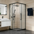 2-Door Sliding Framed Corner Shower Enclosure with 5/16" Laminated Tempered Glass